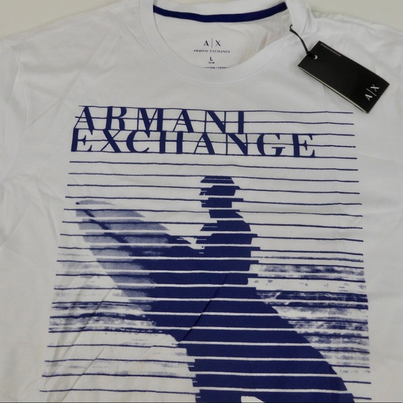 Armani Exchange AX T-Shirt Bundle NWT Graphic Slim Tees Shirts V-neck Striped - Picture 9 of 10